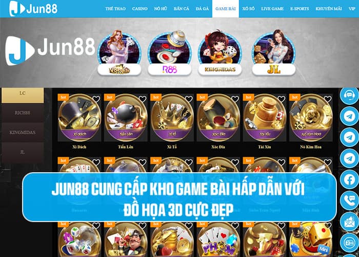 Game Bài Jun88 - kho game bài đa dạng và hấp dẫn Game Bài Jun88 - kho game bài đa dạng và hấp dẫn